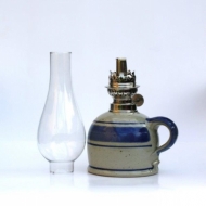 oil lamp small bellied glass