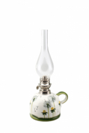 Petroleumlampe 2 Pusteblume bauchiges Glas