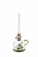 Petroleumlampe 2 Pusteblume gerades Glas
