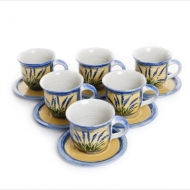 set 6 cappucchino cups with saucer 0,2l